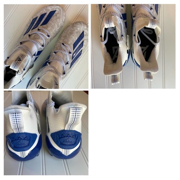 Adidas Adizero Reign Young King Football Cleat Blue Floral size 9.5 #FU6707 - Picture 5 of 13